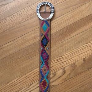Women’s Colorful Embroidered and Beaded Belt